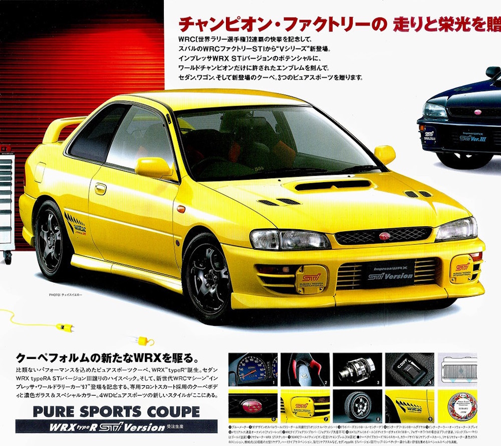 Mark43 PM4357SY Subaru Impreza WRX Type R Sti 1997 GC8 Sports Wheel Chase Yellow 1/43